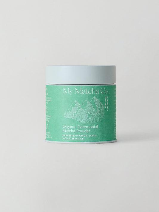 My Matcha Co. organic ceremonial-grade matcha powder 100g, stone-ground Japanese green tea