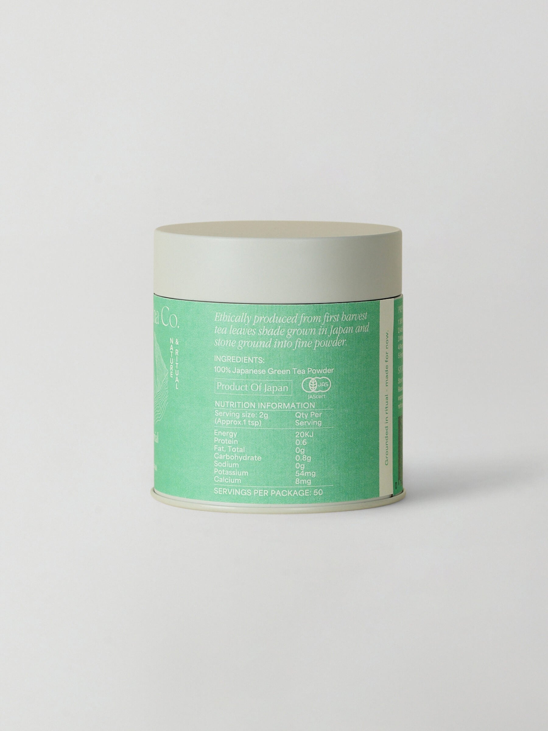 My Matcha Co. organic ceremonial-grade matcha powder 100g, stone-ground Japanese green tea