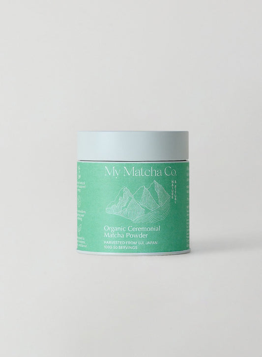 My Matcha Co. organic ceremonial-grade matcha powder 100g, stone-ground Japanese green tea