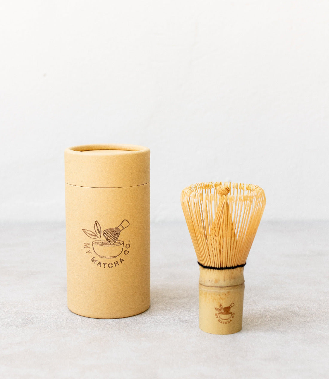 My Matcha Co. Bamboo Whisk and Carboard eco friendly Packaging