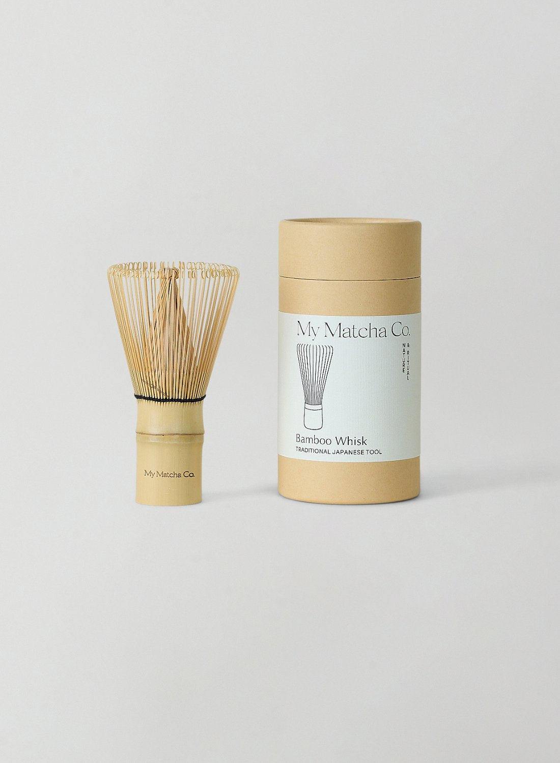 My Matcha Co. Bamboo Whisk Chasen in Eco-Friendly Cardboard Packaging